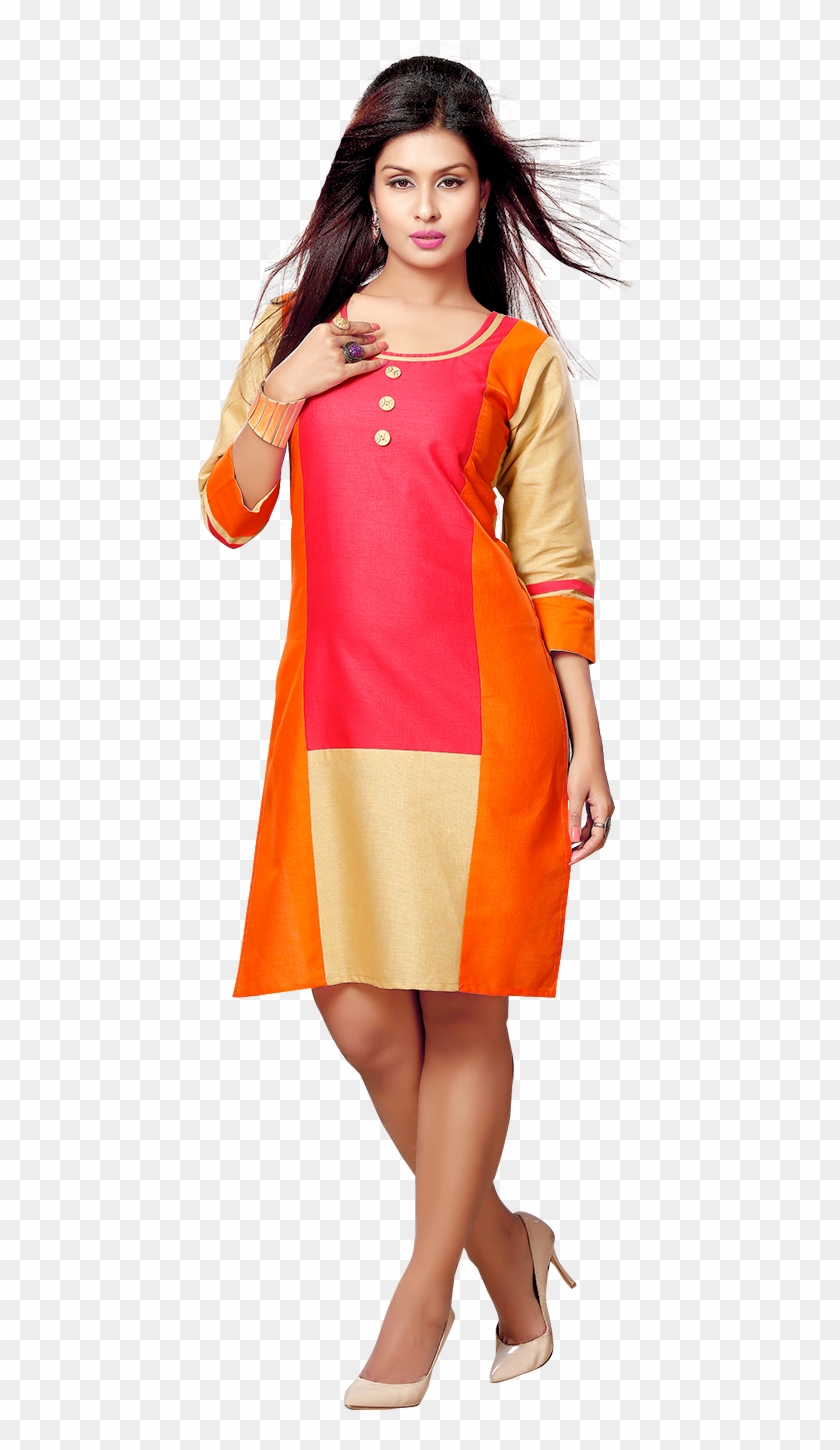 Yuri's Multicoloured Cotton Straight Kurti Yuri's Multicoloured - Kurti Top Png Clipart