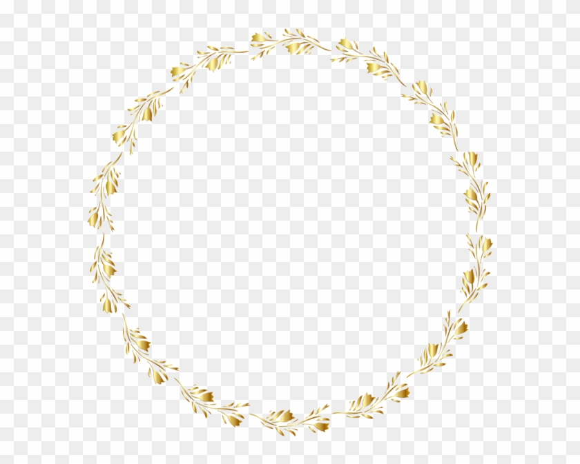 Gold Round Floral Border Transparent Clip Art Image - Floral Border Transparent Background - Png Download