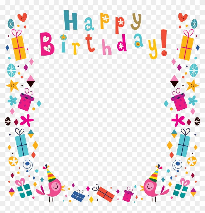 Happy Birthday Posters, Happy Birthday Cards, Background - Birthday Border Clipart