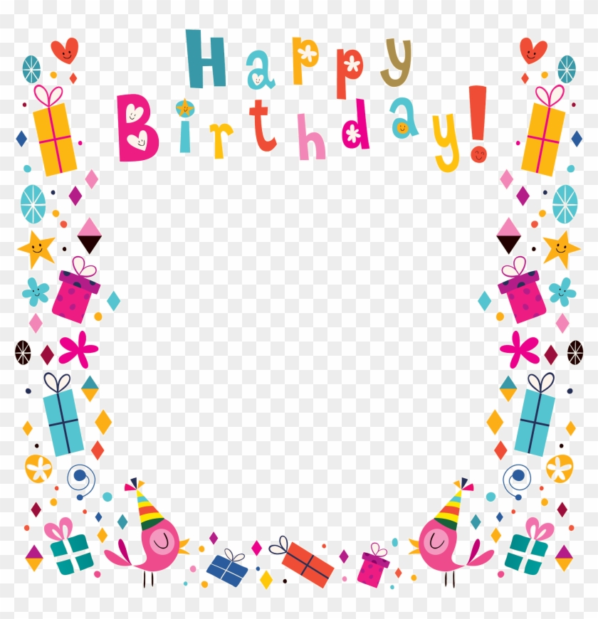 Happy Birthday Posters, Happy Birthday Cards, Background - Birthday Border Clipart #1633715