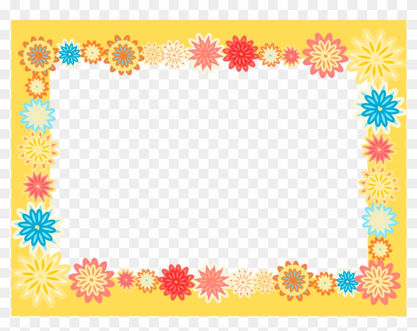 Flower Border Photo Ppt Backgrounds - Kids Border Png Clipart #1633763