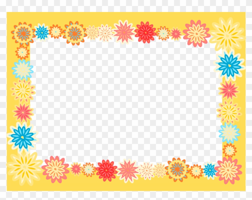 Flower Border Photo Ppt Backgrounds - Kids Border Png Clipart