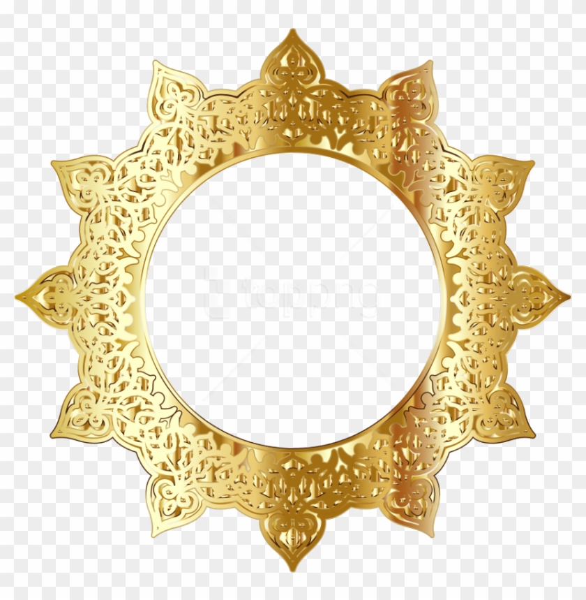 Free Png Golden Round Frame Png - Round Gold Frame Png Clipart #1634091