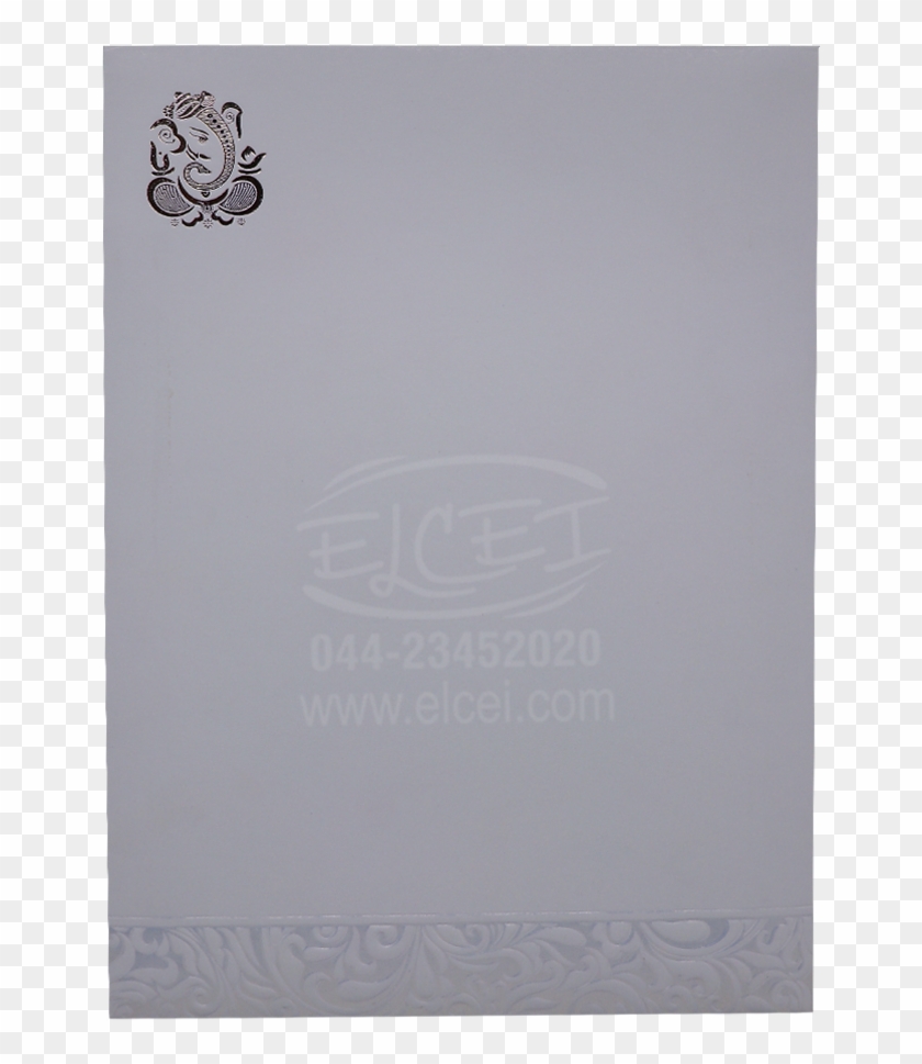 Home Hindu Wedding Cards Classy White Folding Card - Paper Clipart #1634237