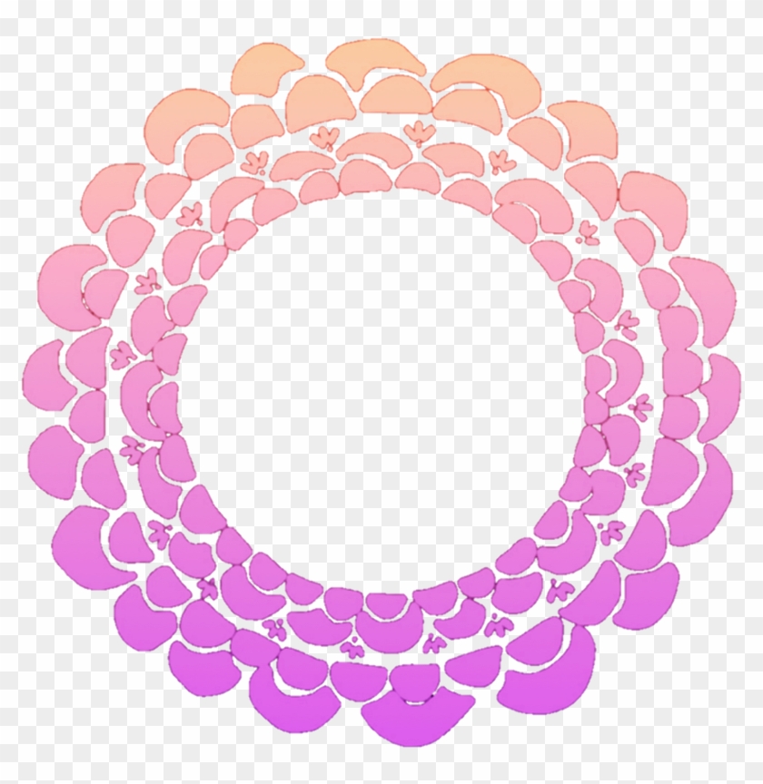 Flower Flowers Floral Round Wreath Frame Colourful - Circle Clipart #1635108