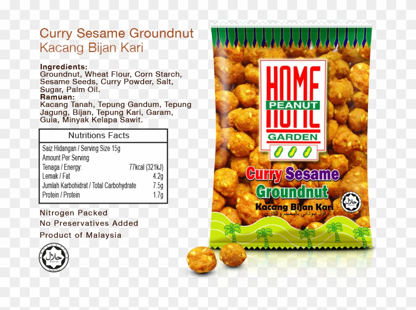 Curry Sesame Groundnut - Halal Logo Malaysia Clipart #1635372
