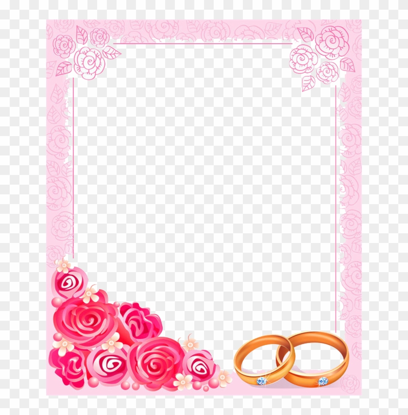 650 X 774 3 - Wedding Border Pink Png Clipart #1635660