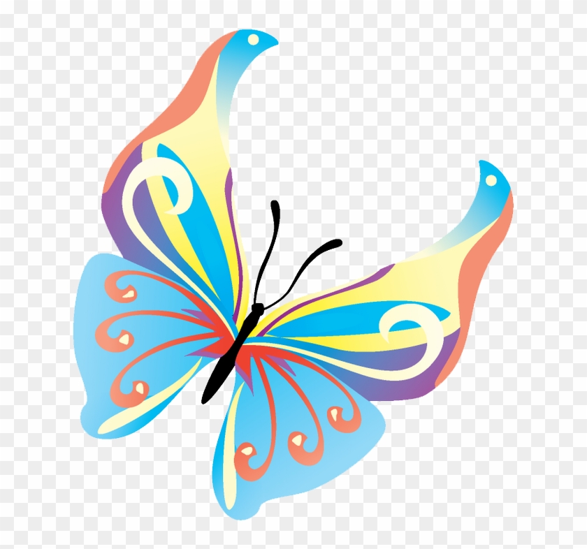 Butterflies Vector Transparent Background Png Mart - Vector Colorful Butterflies Png Clipart #1636213