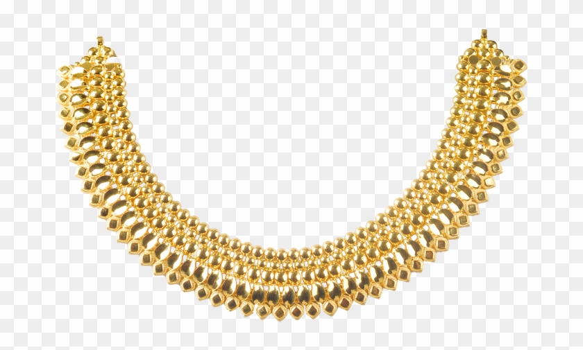Kerala Design Gold Necklace - Gold Necklace Kerala Design Clipart