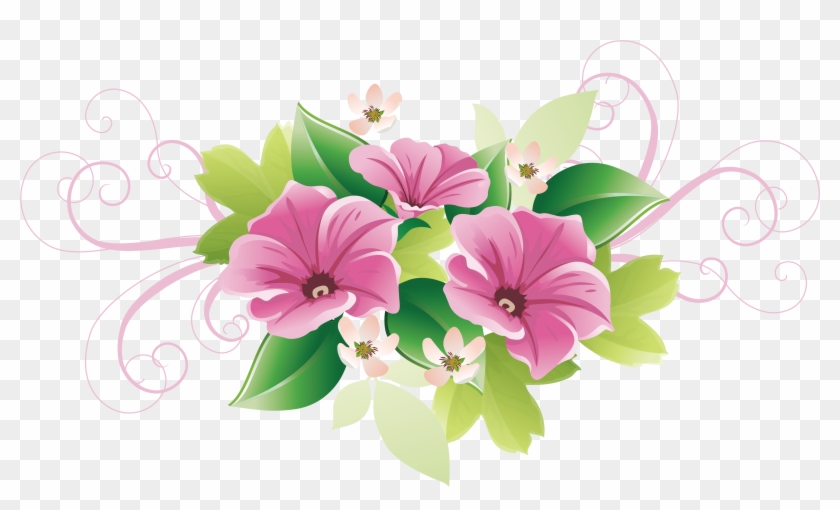 Decorations Clipart Flower Decoration - Decorative Flower Design Png Transparent Png #1636967