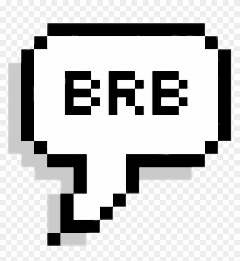 #speachbubble #pixel #pixelspeechbubbles #brb #freetoedit - Pixel Text Box Transparent Clipart