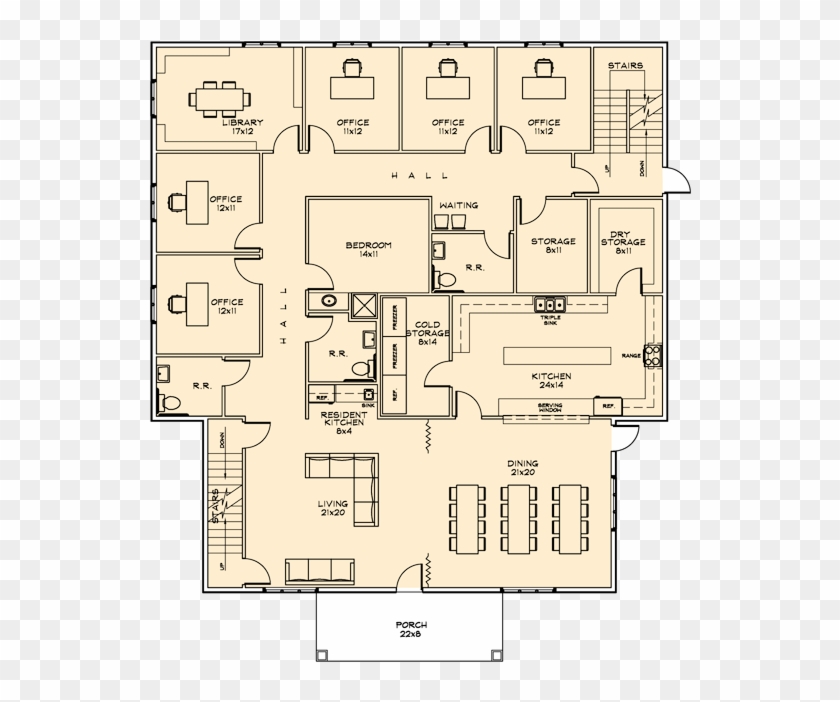 Corner House - Floor Plan Clipart #1638799