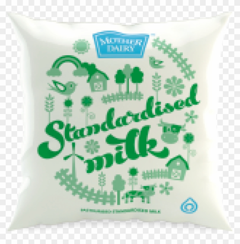 Mother Dairy Milk Green 500ml - Throw Pillow Clipart