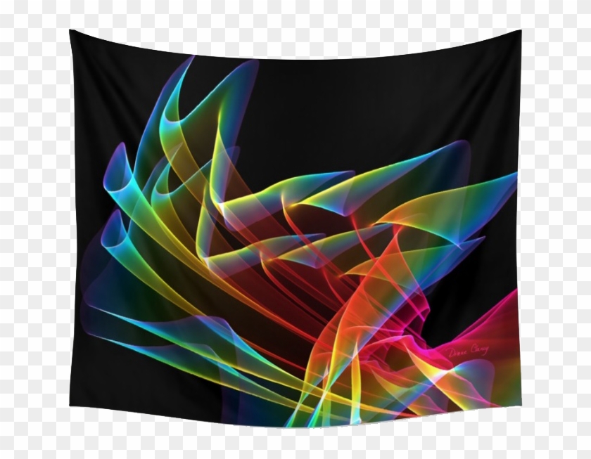 Dancing Northern Lights, Abstract Summer Sky Fractal - Modern Art Clipart