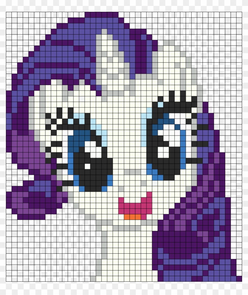 Happy Rarity Perler Bead Pattern / Bead Sprite - My Little Pony En Pixel Clipart