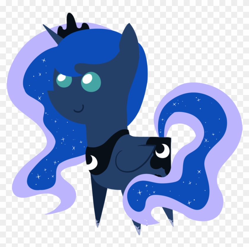 Nightmare Rarity Followed - Mlp Chibi Princess Luna Clipart