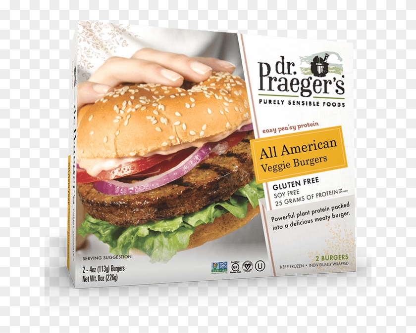 Praeger's All American Veggie Burgers - Dr Praeger's Veggie Burgers Protein Clipart