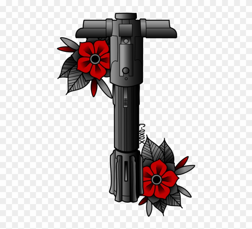 Kylo's Saber Drawing From A While Ago, - Gun Clipart #1641441