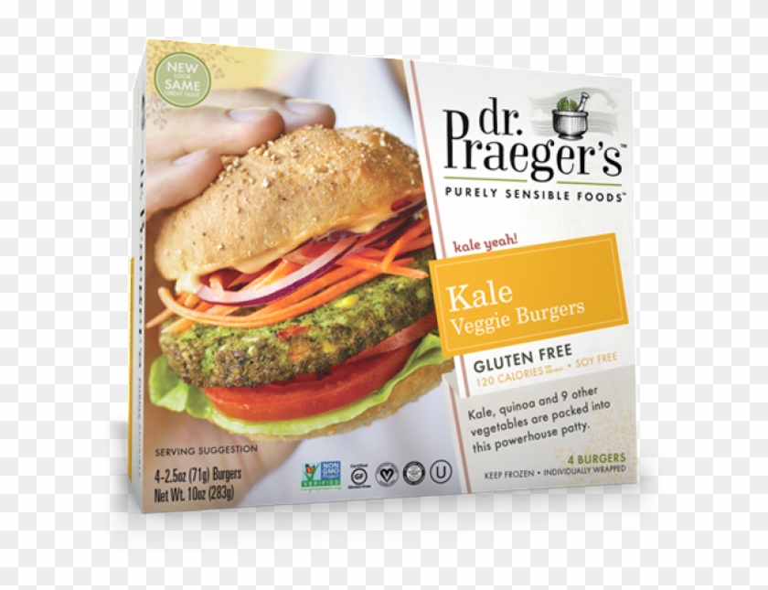 Best Store Bought Veggie Burgers - Dr Praeger Kale Burger Clipart #1641590