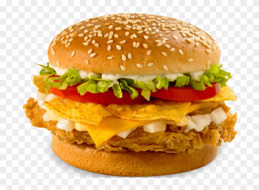 Spicy Paneer Burger - Veg Cheese Burger Clipart