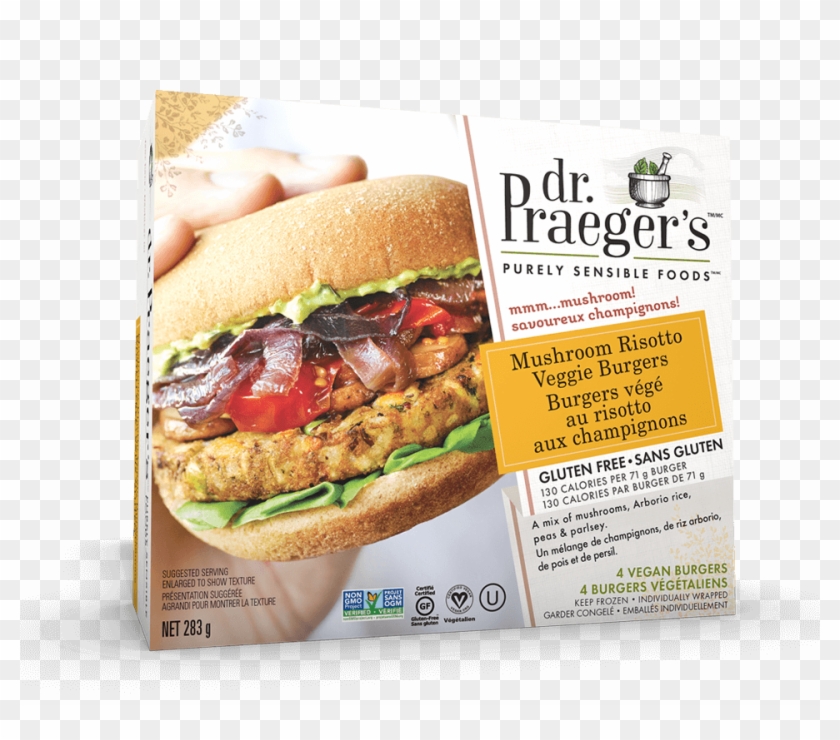 Dr Praeger's Mushroom Risotto Burger Clipart #1642023