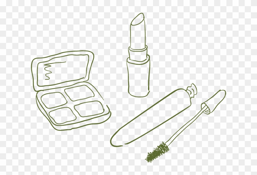 Make-up Application - Make Up Line Drawing Clipart