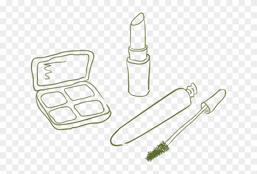 Make-up Application - Make Up Line Drawing Clipart #1642738