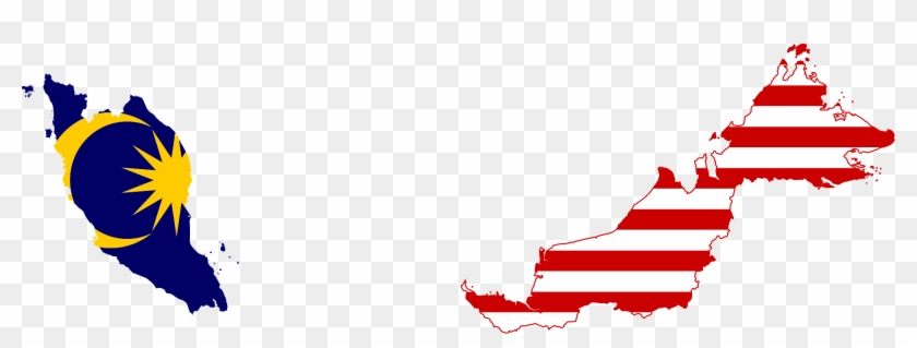 Malaysia National Flag Png - Malaysia Flag Map Clipart #1642969