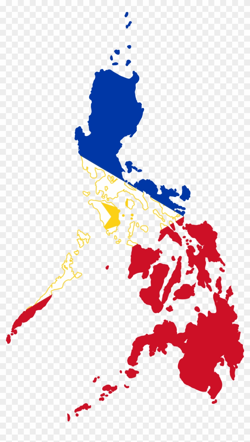 Flag Map Of The Philippines - Map Of The Philippines Clipart #1643097