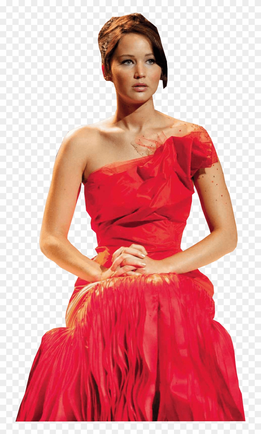 Jennifer Lawrence Red Dress - Katniss In Her Dress Clipart