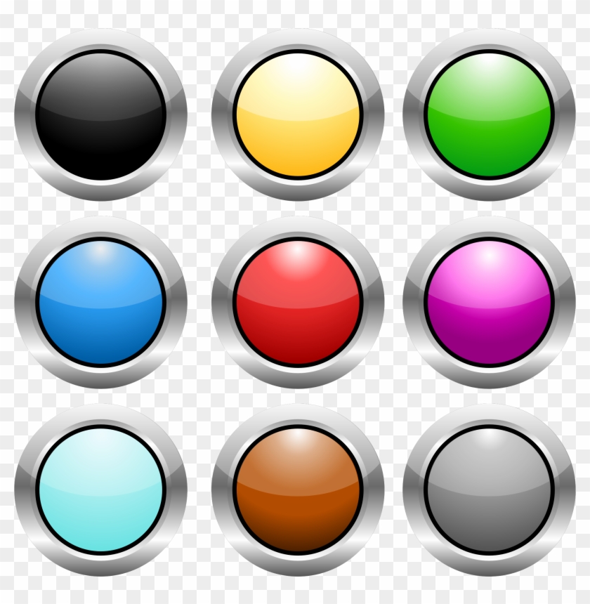 Big Image - Circle Web Buttons Png Clipart #1643899