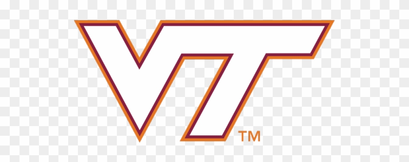 Athletics Vt Logo White With Orange-maroon Outline - Parallel Clipart #1643904