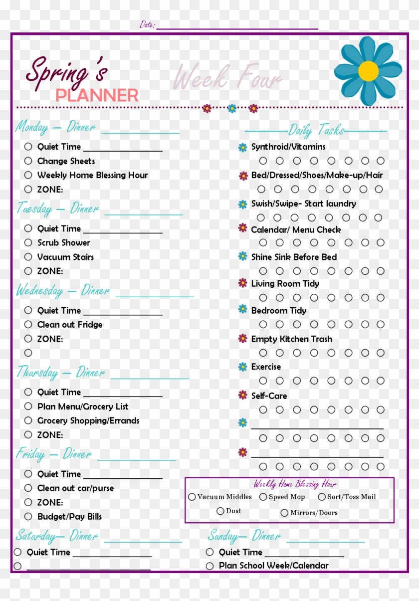Includes Weekly Chores - Planner Daily For Moms Clipart #1643948