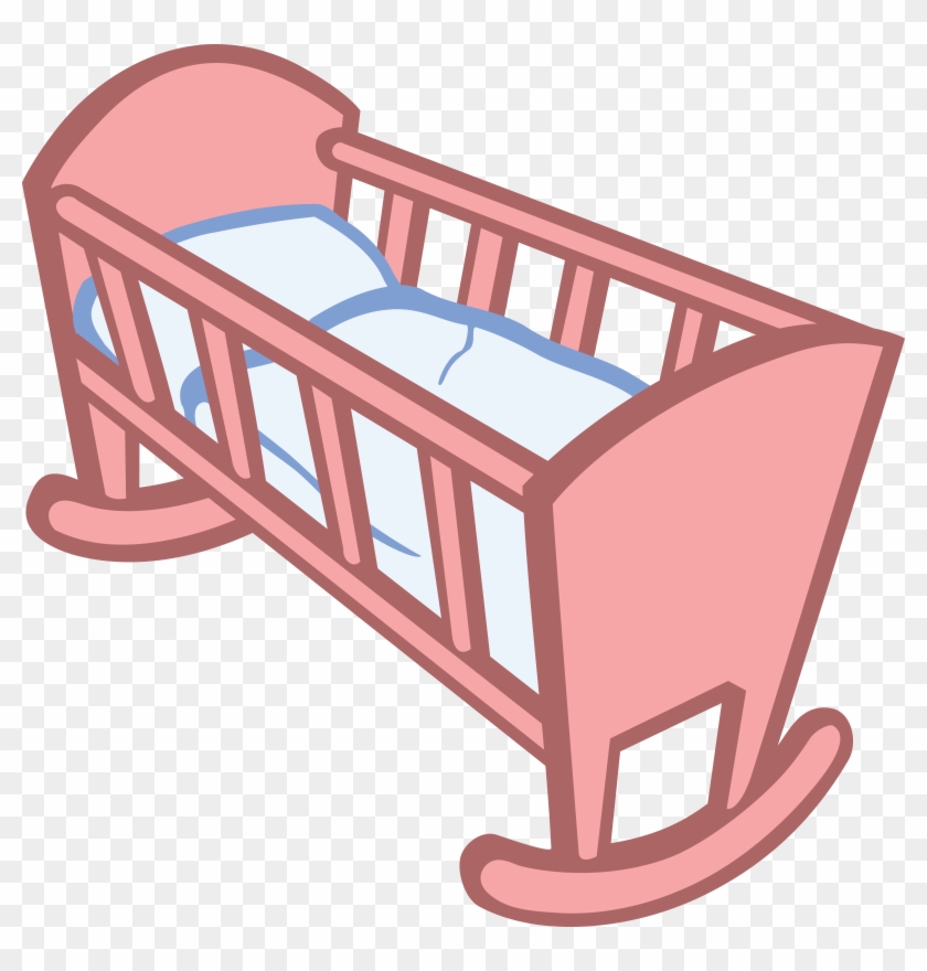 Baby Bedding Cots Infant Clip Art Christmas Baby Transport - Cartoon Baby In Cradle Drawing - Png Download #1644012