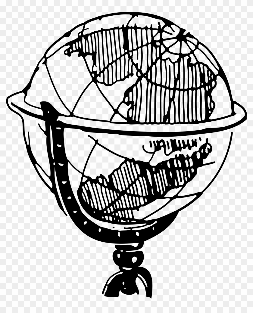 8274 Globe Clipart Black And White Globe Clipart Black - Globe Clip Art Black - Png Download #1644702