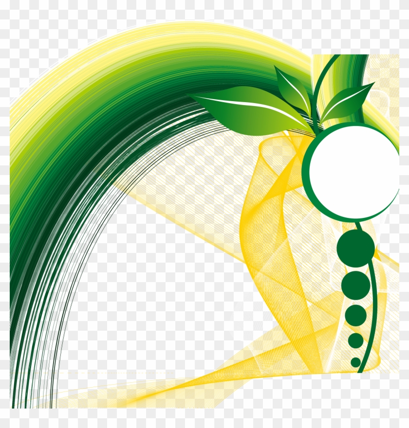 Full Of Spring Leaf Vector Material Transprent - Green Vector Graphics Design Background Png Clipart