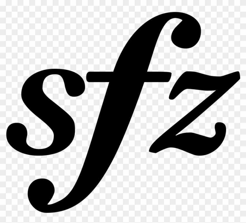 Piano Music Symbols - Sforzando Music Clipart