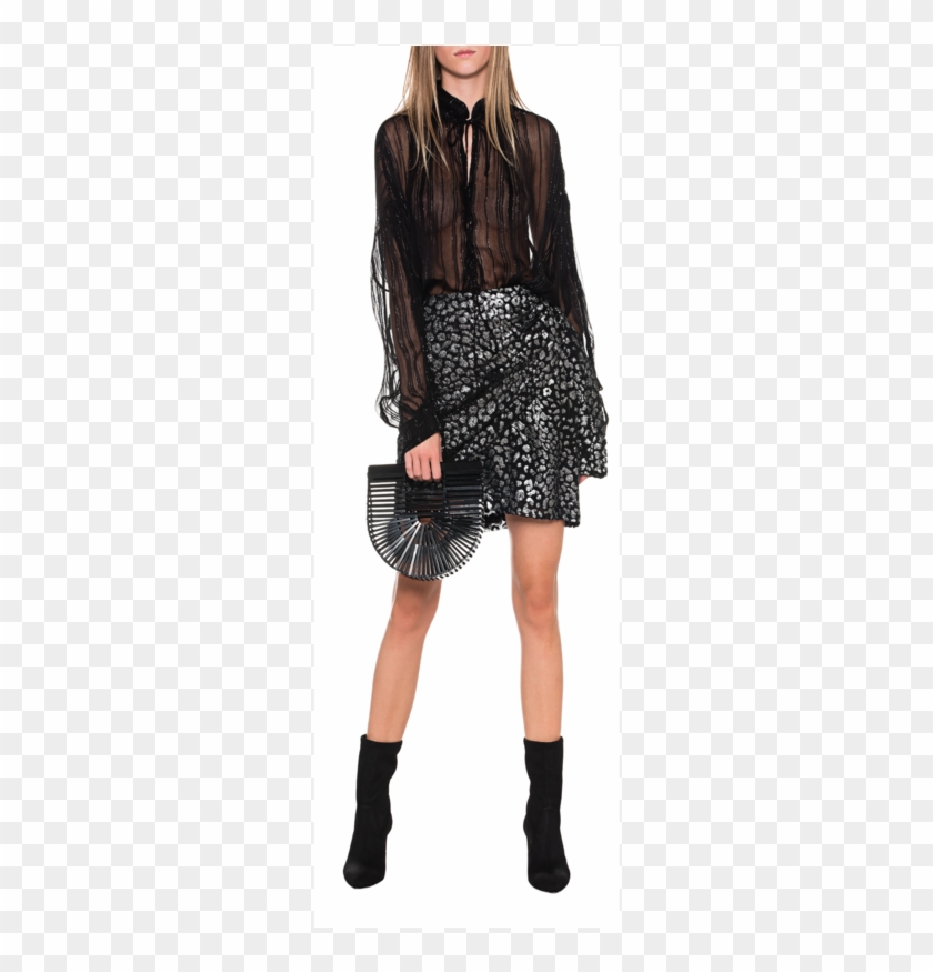 Iroglitter Transparent Black // Blouse With Glitter - Overskirt Clipart #1645618