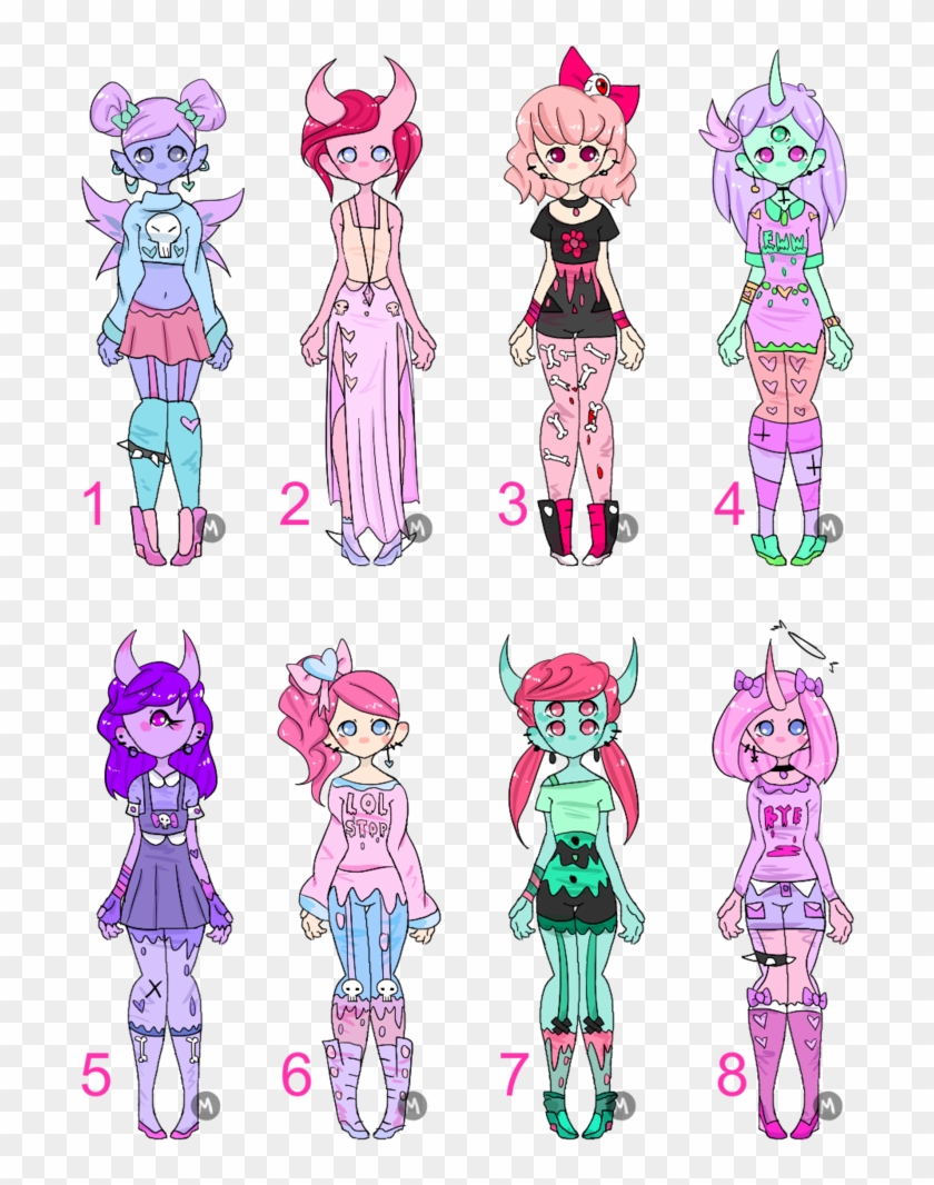 Alpaca Clipart Pastel Goth - Monster Girl Adopt - Png Download