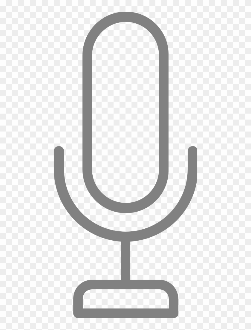 Line Style Icons Mic - Circle Clipart