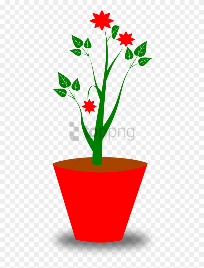 Free Png Download Transparent Flower Pot Png Images - Gambar Pot Dan Bunga Clipart