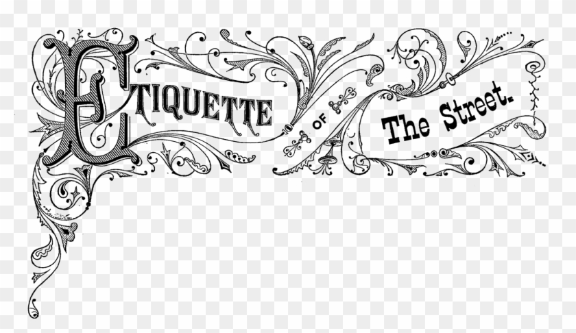 This Victorian Digital Stamp Comes From A Book On Etiquette, - Victorian Era Design Clipart #1647568