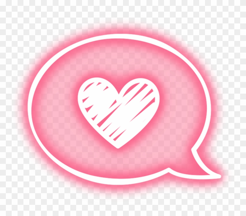 Message Heart Pink Overlay Tumblr Cute Kawaii Neon - Pastel Goth Aesthetic Transparent Clipart