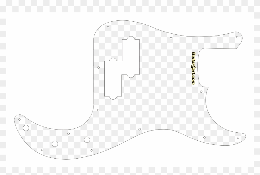 Fender® Precision Bass Style Pick Guard W Logo - Fender Precision Pickguard Black Clipart