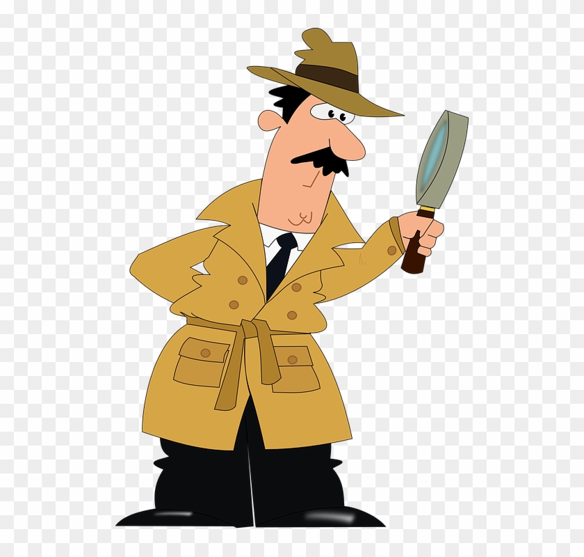 Detective, Investigation, Man, Police, Crime, Glass - Looking For Main Idea Clipart #1648339