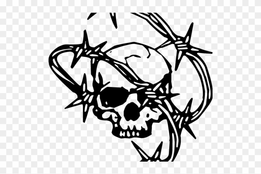 Barbed Wire Clipart Clip Art - Barbed Wire With Drawing - Png Download #1648634