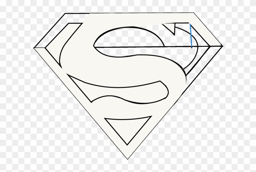 How To Draw Superman Logo Easy Step By Drawing Guides - Emblem Clipart #1648741