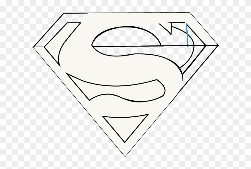 How To Draw Superman Logo Easy Step By Drawing Guides - Emblem Clipart