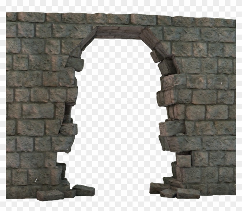 #brokenwall #wall #bricks #frame #hole #gate #gateway - Transparent Brick Wall Hole Png Clipart