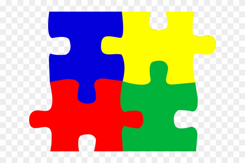 Cartoon Puzzle Pieces - Autism Puzzle Pieces Vector Clipart #1649775
